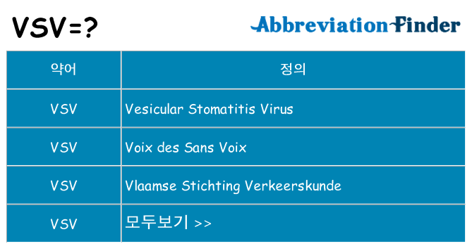 vsv 대 한 무엇을 서가