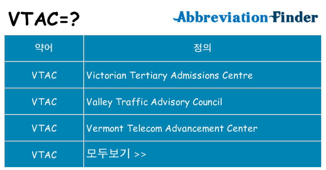 vtac 대 한 무엇을 서가