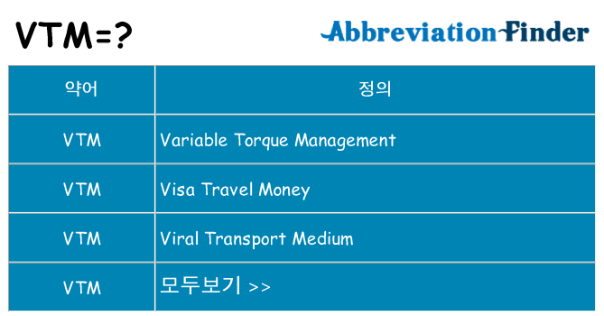vtm 대 한 무엇을 서가