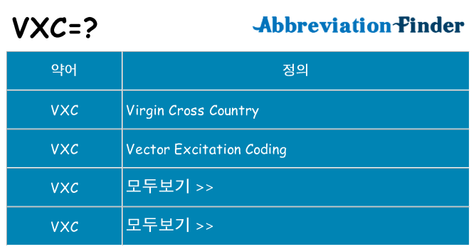 vxc 대 한 무엇을 서가
