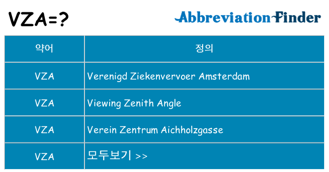 vza 대 한 무엇을 서가