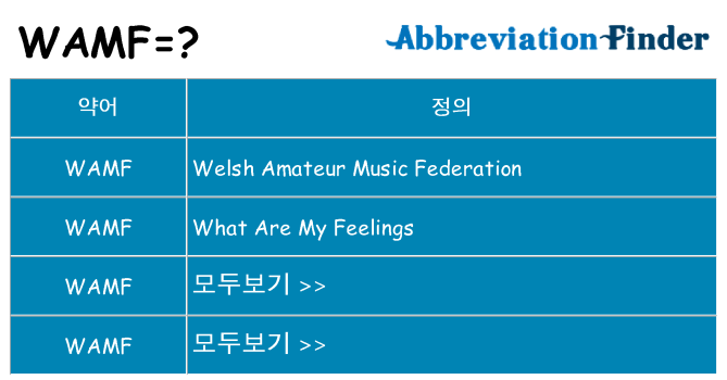 wamf 대 한 무엇을 서가