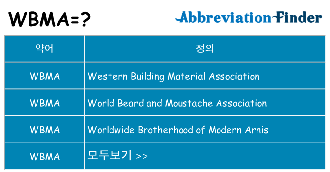 wbma 대 한 무엇을 서가