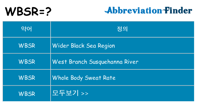 wbsr 대 한 무엇을 서가