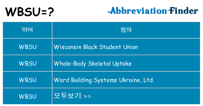 wbsu 대 한 무엇을 서가