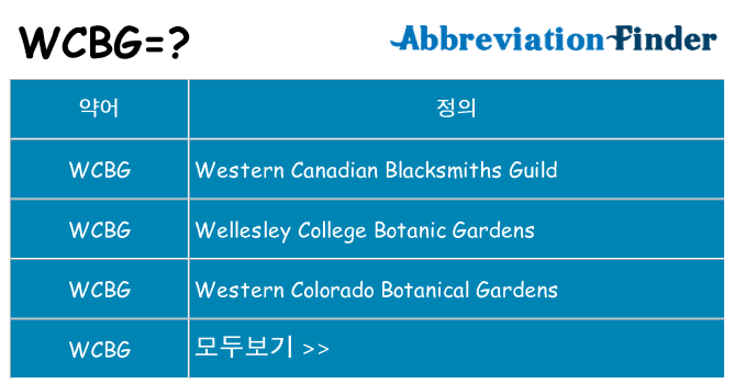 wcbg 대 한 무엇을 서가