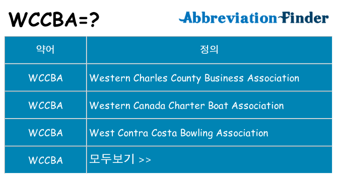 wccba 대 한 무엇을 서가