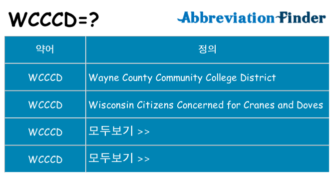 wcccd 대 한 무엇을 서가