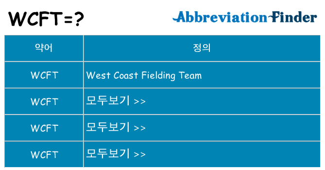 wcft 대 한 무엇을 서가