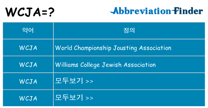 wcja 대 한 무엇을 서가