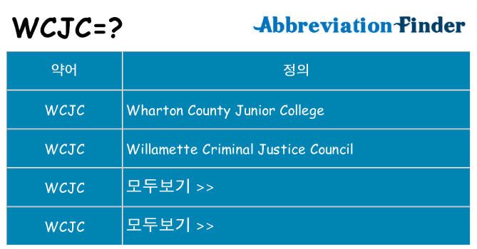 wcjc 대 한 무엇을 서가