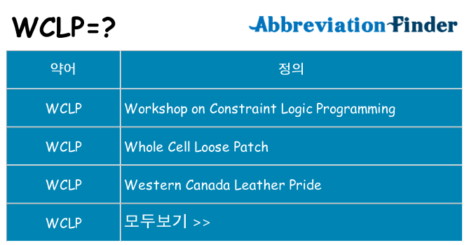 wclp 대 한 무엇을 서가