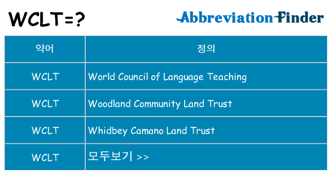 wclt 대 한 무엇을 서가