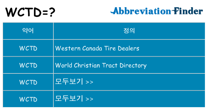wctd 대 한 무엇을 서가