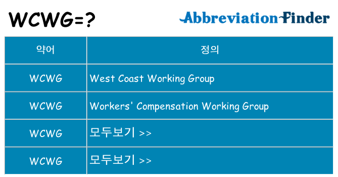 wcwg 대 한 무엇을 서가