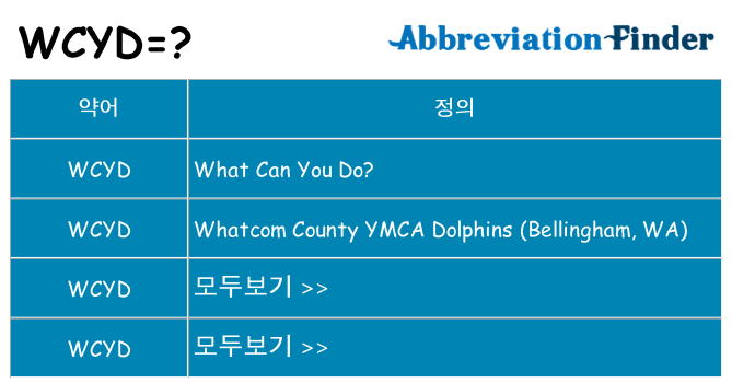 wcyd 대 한 무엇을 서가