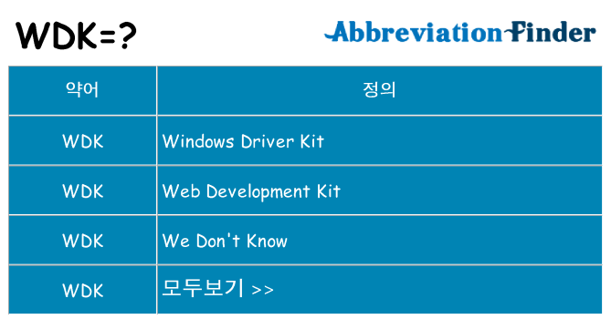 wdk 대 한 무엇을 서가
