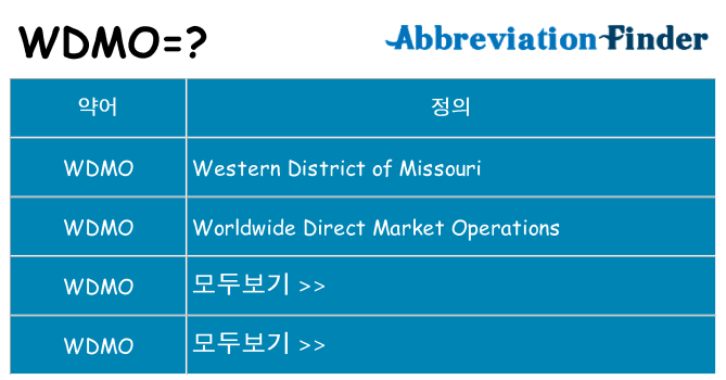 wdmo 대 한 무엇을 서가