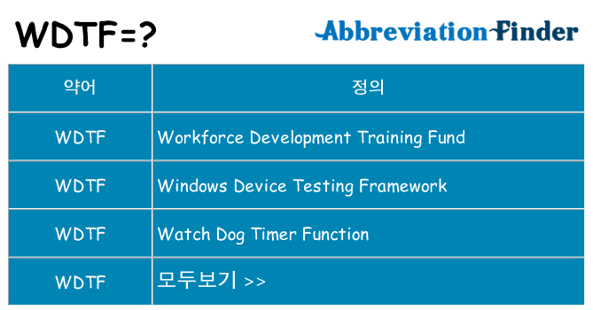 wdtf 대 한 무엇을 서가