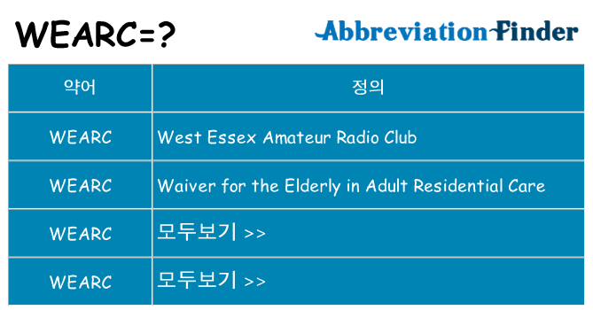 wearc 대 한 무엇을 서가