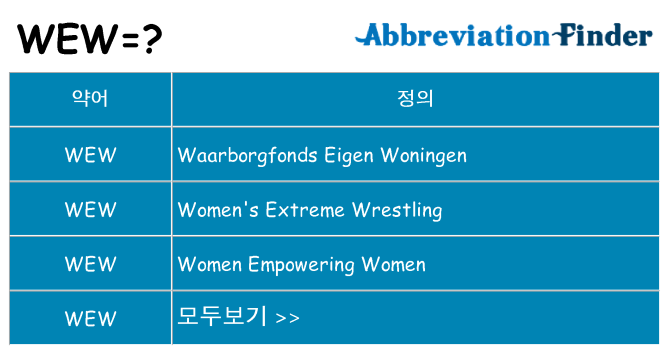 wew 대 한 무엇을 서가