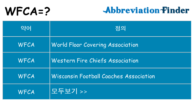 wfca 대 한 무엇을 서가