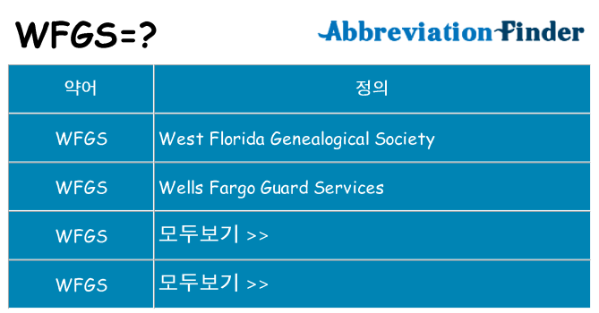 wfgs 대 한 무엇을 서가