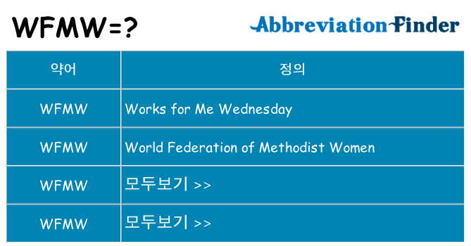 wfmw 대 한 무엇을 서가