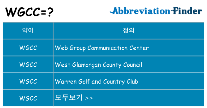 wgcc 대 한 무엇을 서가