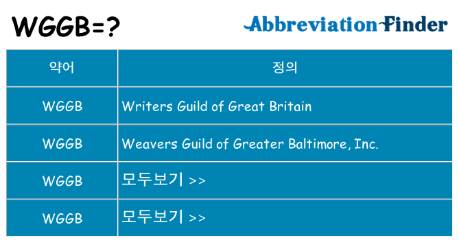 wggb 대 한 무엇을 서가
