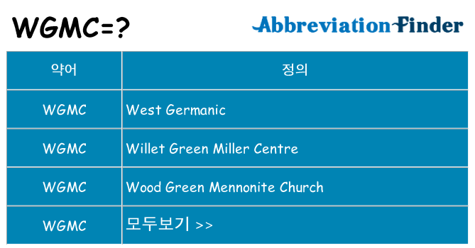 wgmc 대 한 무엇을 서가