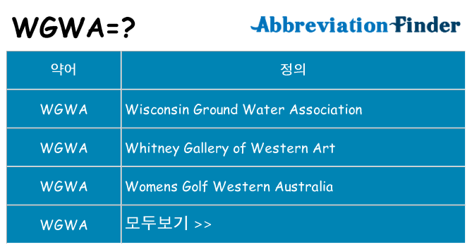 wgwa 대 한 무엇을 서가