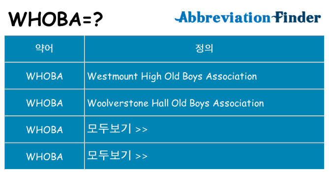 whoba 대 한 무엇을 서가