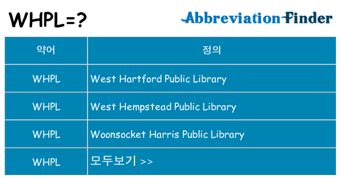 whpl 대 한 무엇을 서가