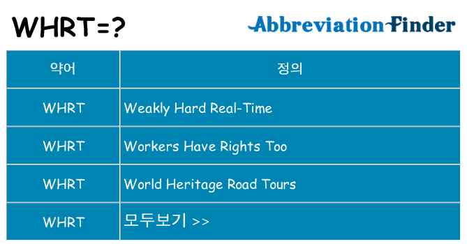 whrt 대 한 무엇을 서가