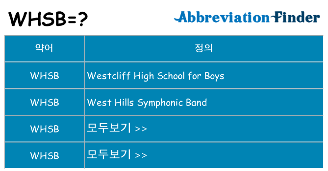 whsb 대 한 무엇을 서가