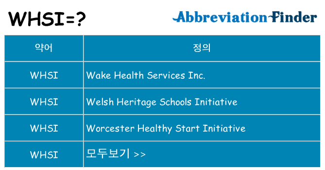 whsi 대 한 무엇을 서가