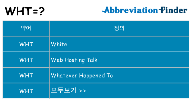 wht 대 한 무엇을 서가