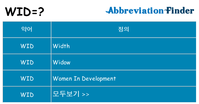 wid 대 한 무엇을 서가