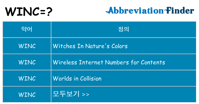 winc 대 한 무엇을 서가