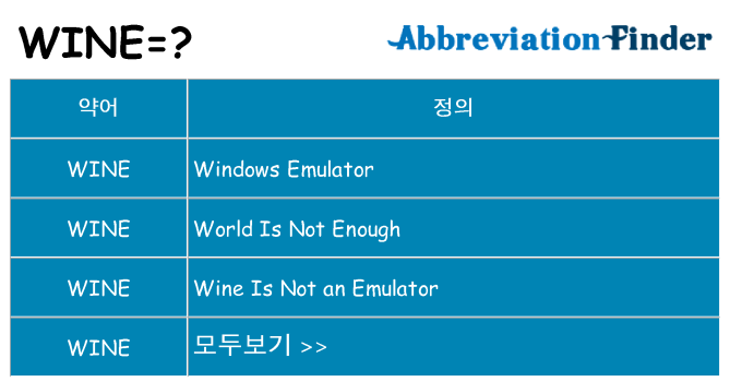 wine 대 한 무엇을 서가