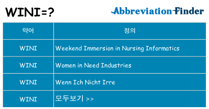 wini 대 한 무엇을 서가