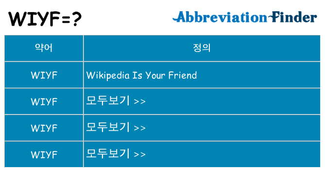 wiyf 대 한 무엇을 서가