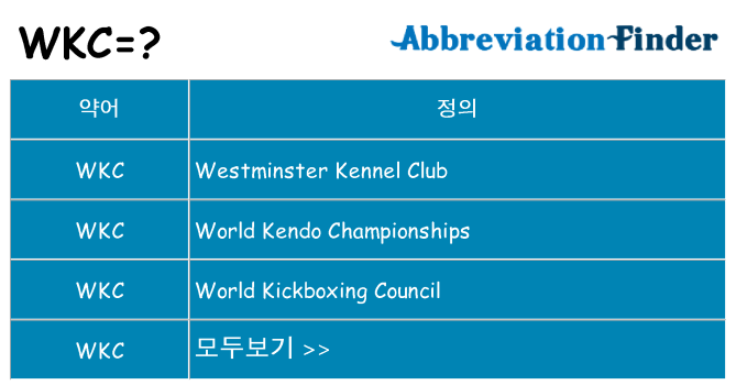 wkc 대 한 무엇을 서가