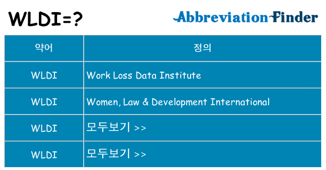 wldi 대 한 무엇을 서가