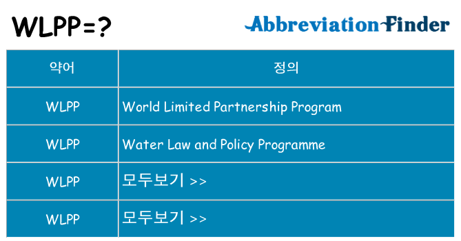 wlpp 대 한 무엇을 서가