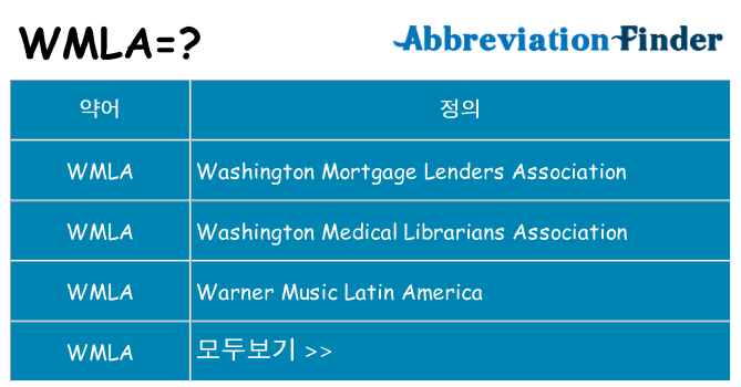 wmla 대 한 무엇을 서가