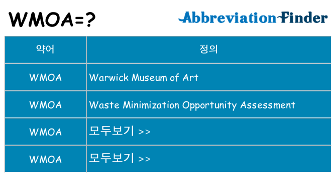 wmoa 대 한 무엇을 서가