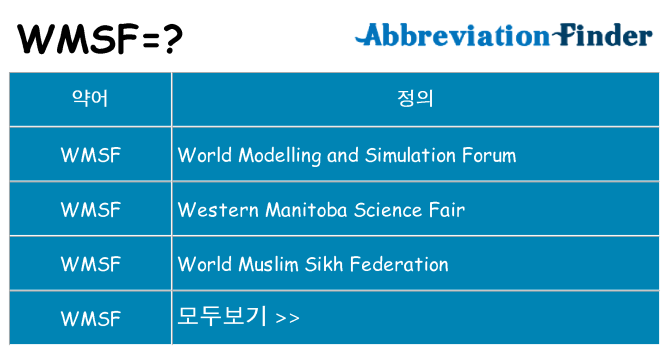 wmsf 대 한 무엇을 서가