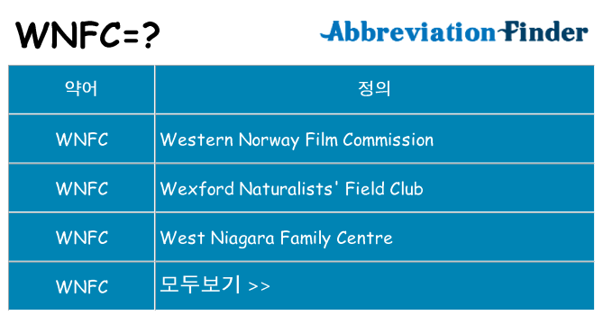 wnfc 대 한 무엇을 서가